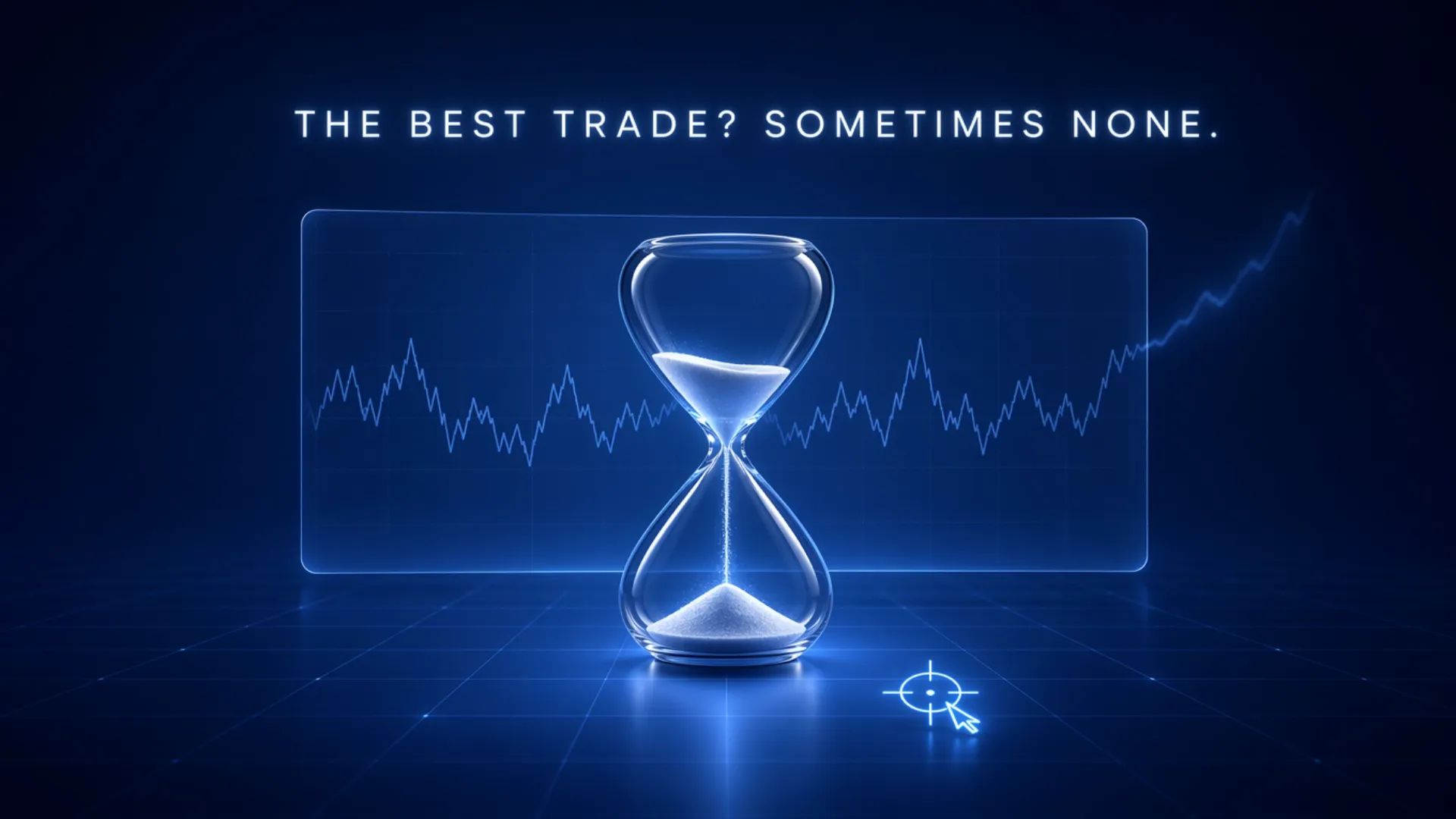 The best trade is sometimes none — an hourglass in front of a choppy market
