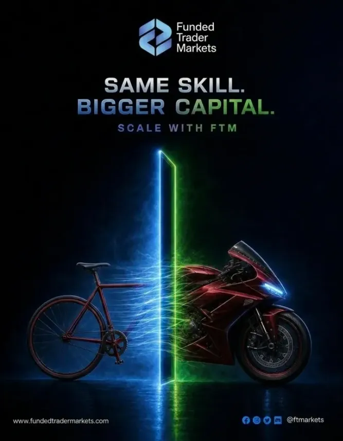 Trader learning how to trade with prop firm money by passing an evaluation and accessing $100K funded trading capital.
